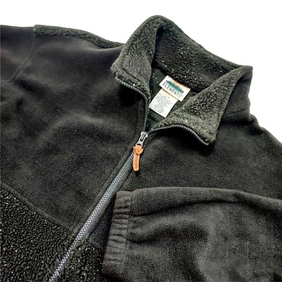 Northern Elements Canada Vintage Men's Large Green Fully Zip Heavy Fleece Jacket - Picture 6 of 6